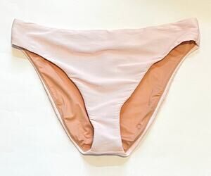 J. Crew High Leg Ribbed Bikini Swim Bottom Light Pink Size Small NEW